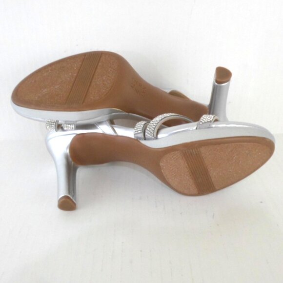 Naturalizer BRENTA2 Silver Rhinestone Strappy Sandal - Picture 6 of 9